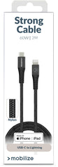 Mobilize Strong Nylon Cable Usb-C To Mfi Lightning 2M. 60W Black