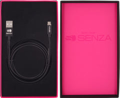 Senza Premium Leather Charge/Sync Cable Usb-C 1.5M. 15W Black
