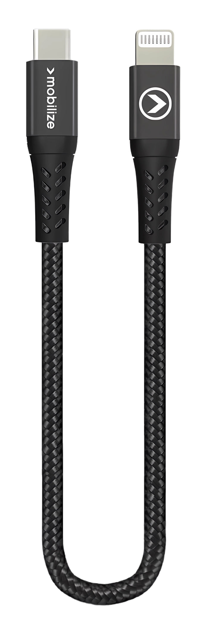 Mobilize Strong Nylon Cable Usb-C To Mfi Lightning 20Cm. 60W Black