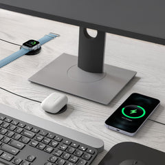 Mobilize 3In1 Magnetic Wireless Charger Magsafe Compatible 15W Black