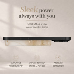 Mio By Mobilize Mio Powerbank 5000Mah With Double Sided Magsafe Compatibility Gold Marble - Glossy