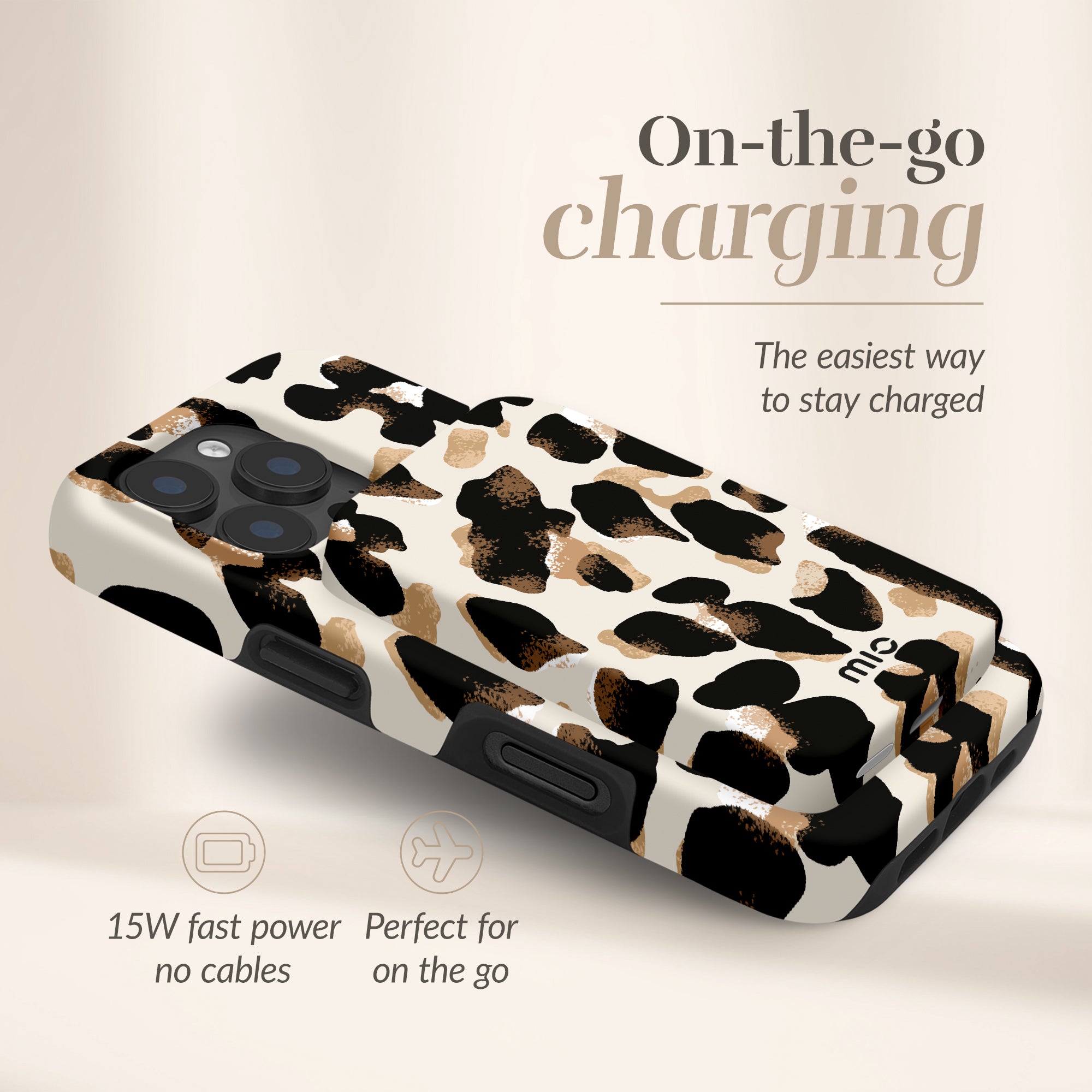 Mio By Mobilize Mio Powerbank 5000Mah With Double Sided Magsafe Compatibility Leopard - Matt