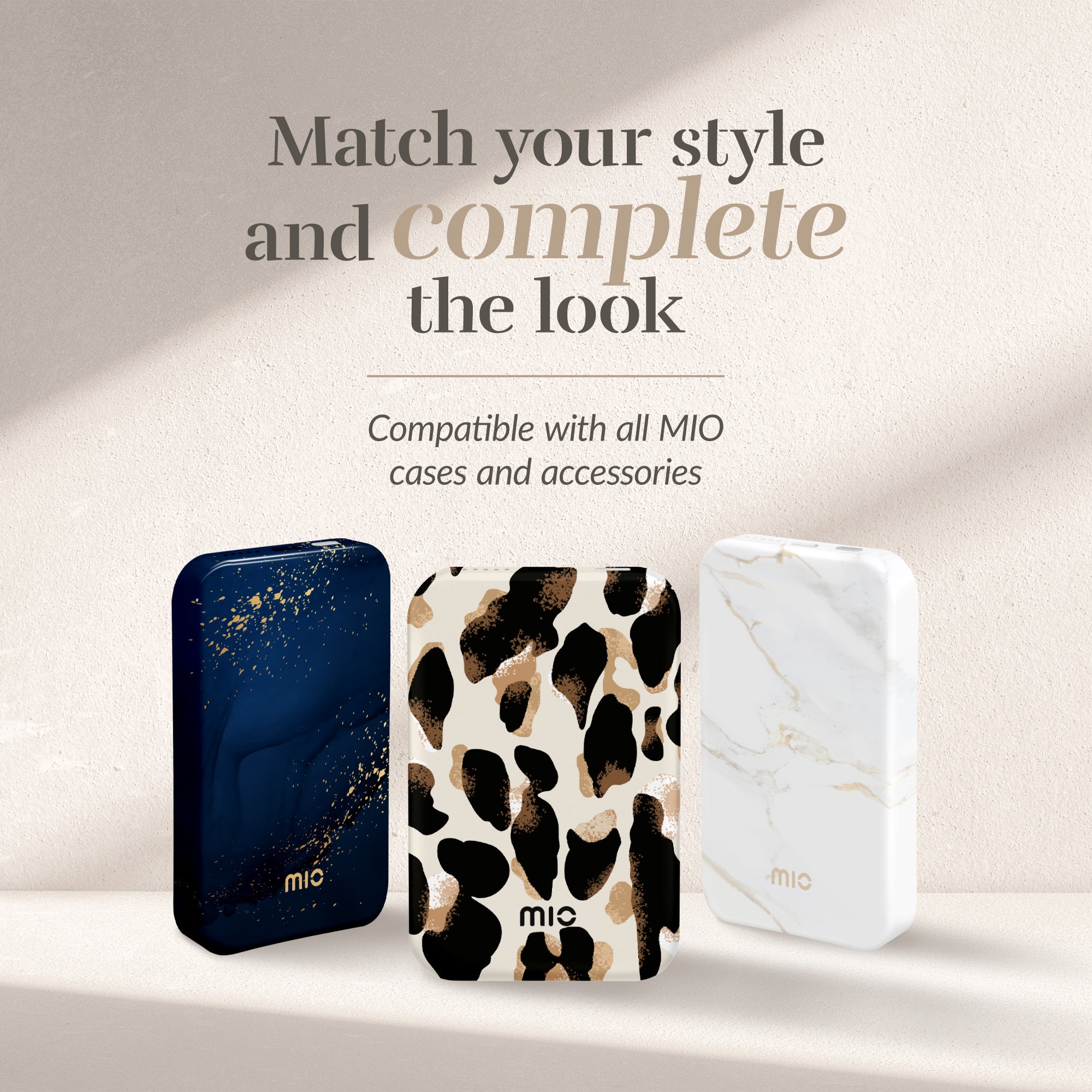 Mio By Mobilize Mio Powerbank 5000Mah With Double Sided Magsafe Compatibility Leopard - Matt
