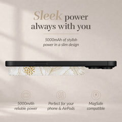 Mio By Mobilize Mio Powerbank 5000Mah With Double Sided Magsafe Compatibility White Roses - Glossy