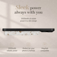 Mio By Mobilize Mio Powerbank 5000Mah With Double Sided Magsafe Compatibility Soft Terrazzo - Matt
