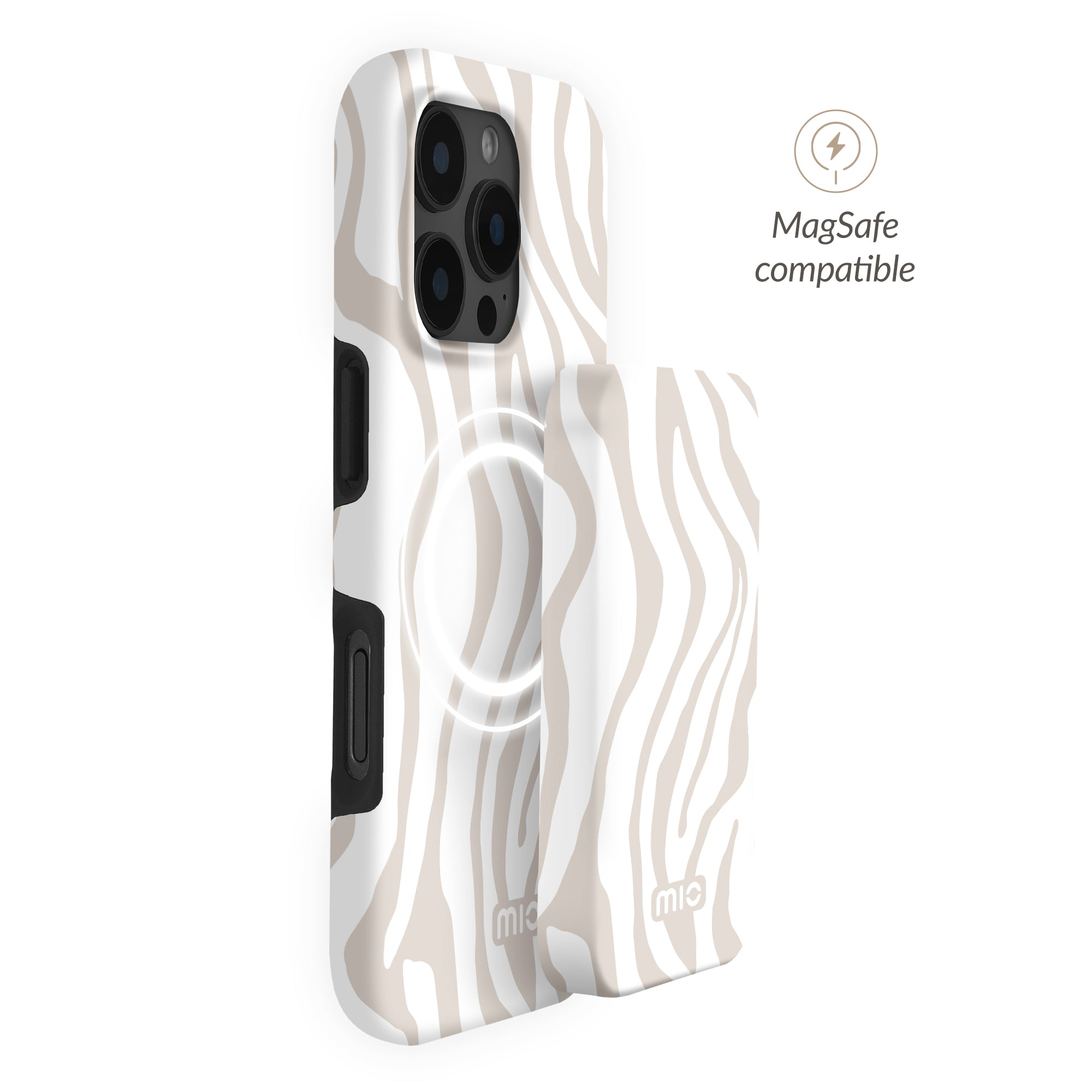 Mio By Mobilize Mio Powerbank 5000Mah With Double Sided Magsafe Compatibility Sandy Zebra - Matt