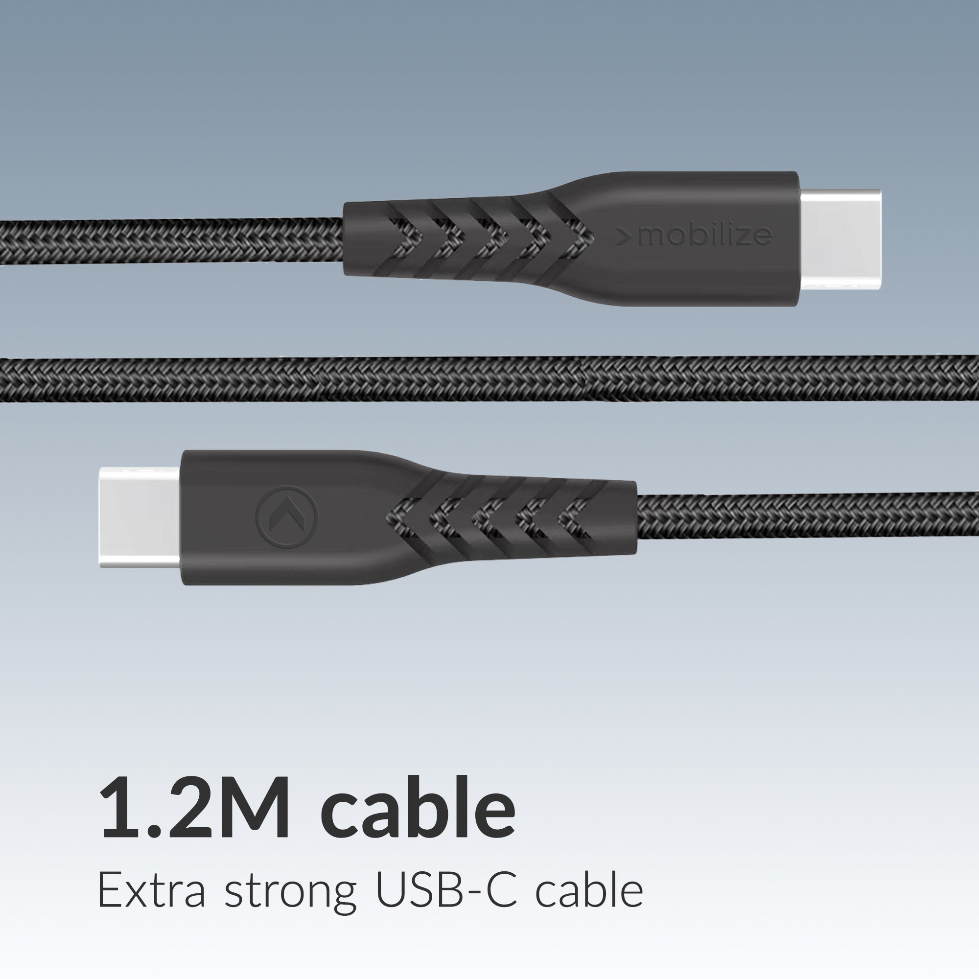 Mobilize Wall Charger Usb-C + Usb Gan 30W With Pd/Pps + Usb-C Nylon Cable 1.2M Black