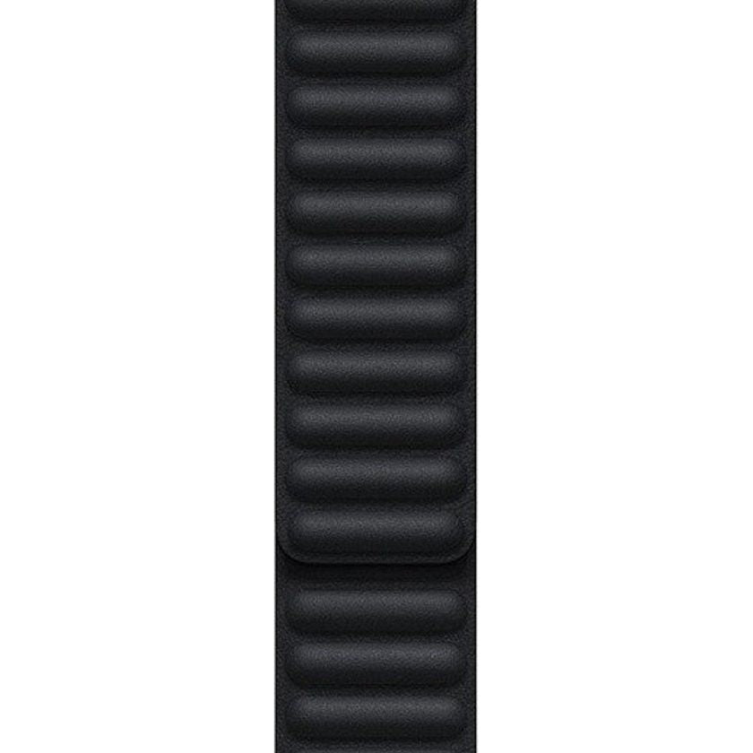 Apple Leather Link voor de Apple Watch Series 1 - 9 / SE / Ultra (2) - 42/44/45/49 mm - Maat M/L - Midnight - 123TelecomShop