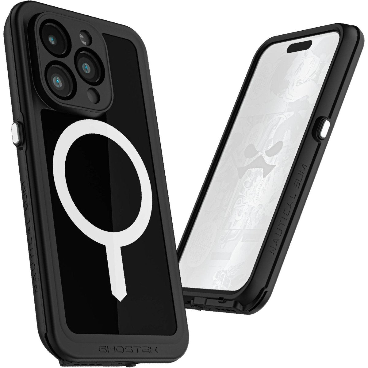 Ghostek Nautical Slim Waterproof Magsafe Case Apple Iphone 15 Pro Black - 123TelecomShop