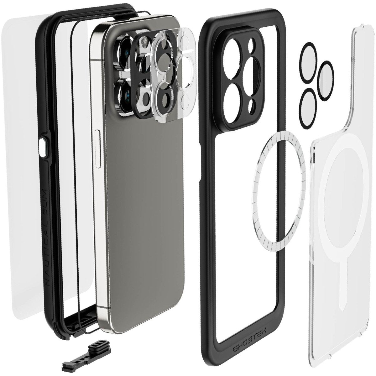 Ghostek Nautical Slim Waterproof Magsafe Case Apple Iphone 15 Pro Clear - 123TelecomShop