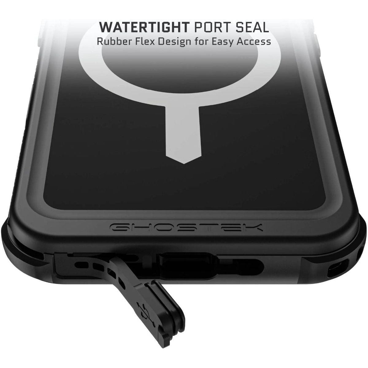 Ghostek Nautical Slim Waterproof Magsafe Case Apple Iphone 16 Black - 123TelecomShop