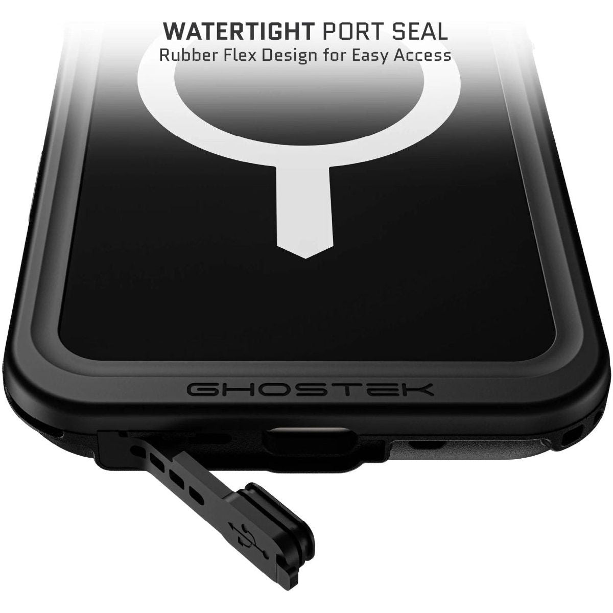 Ghostek Nautical Slim Waterproof Magsafe Case Apple Iphone 16 Plus Black - 123TelecomShop