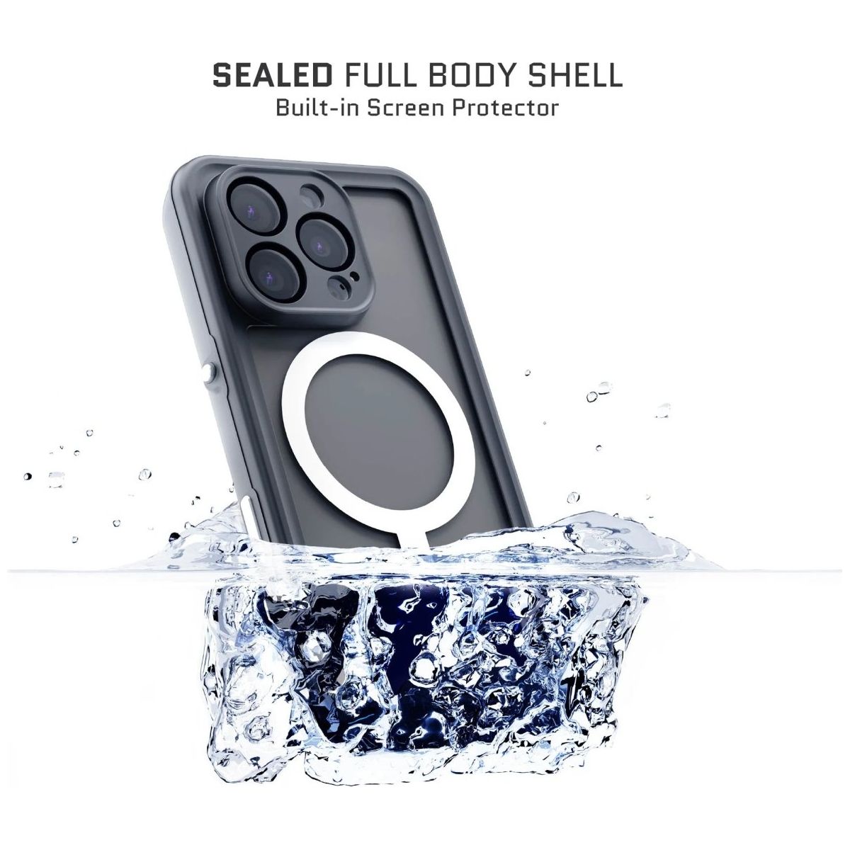 Ghostek Nautical Slim Waterproof Magsafe Case Apple Iphone 16 Pro Black - 123TelecomShop