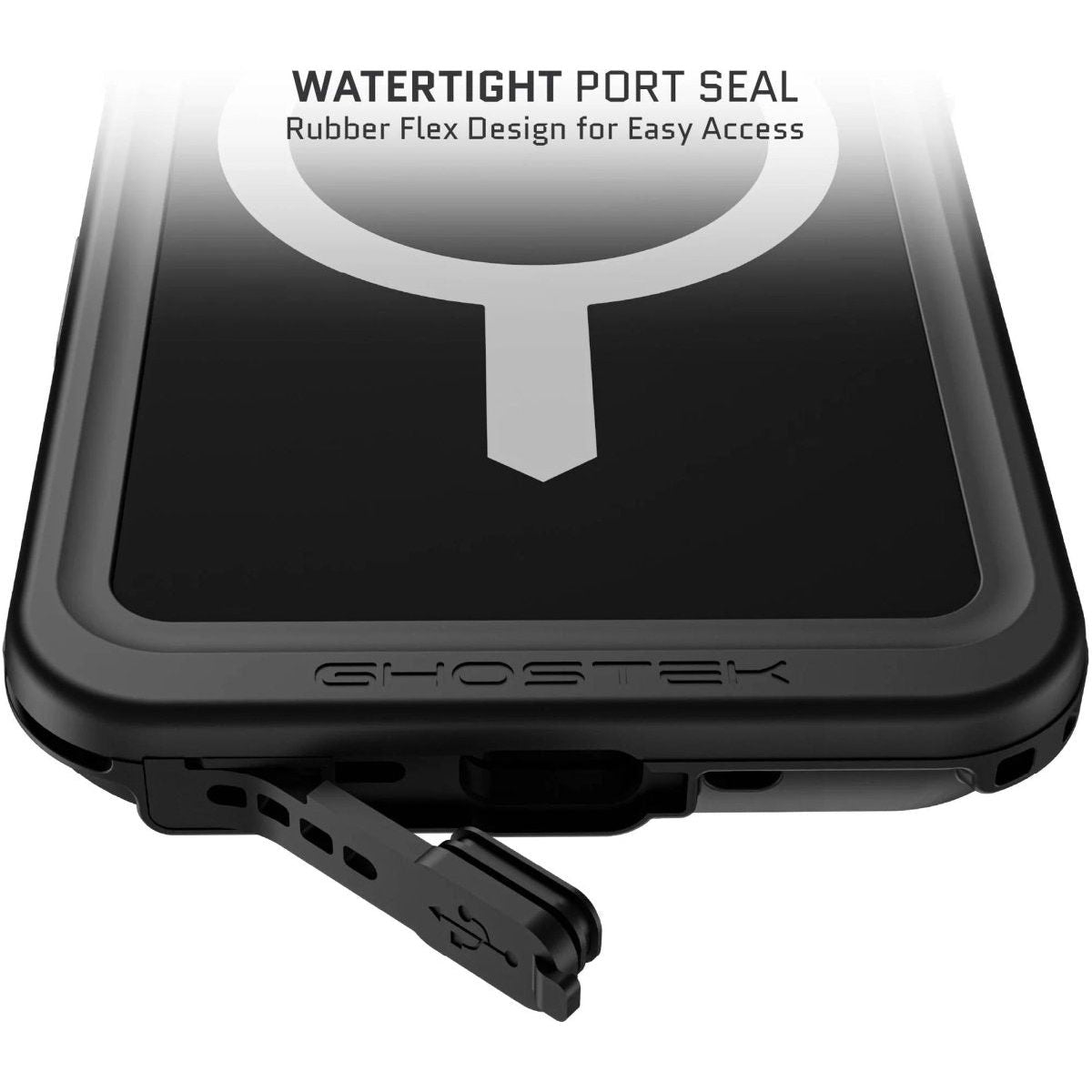 Ghostek Nautical Slim Waterproof Magsafe Case Apple Iphone 16 Pro Black - 123TelecomShop