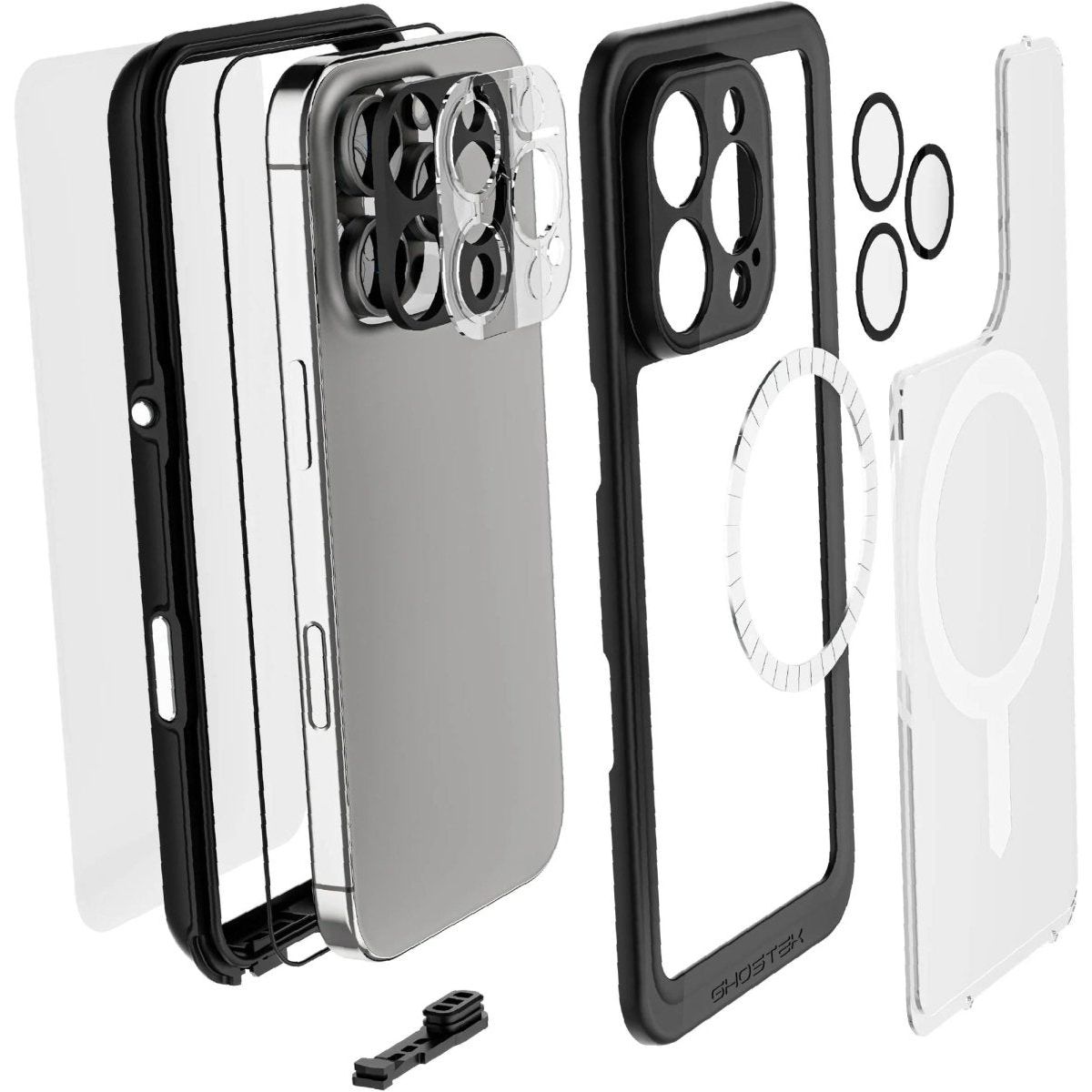 Ghostek Nautical Slim Waterproof Magsafe Case Apple Iphone 16 Pro Clear - 123TelecomShop