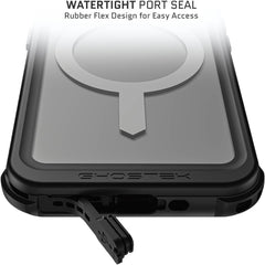Ghostek Nautical Waterproof Magsafe Case + Belt Swivel Holster Apple Iphone 15 Pro Clear - 123TelecomShop