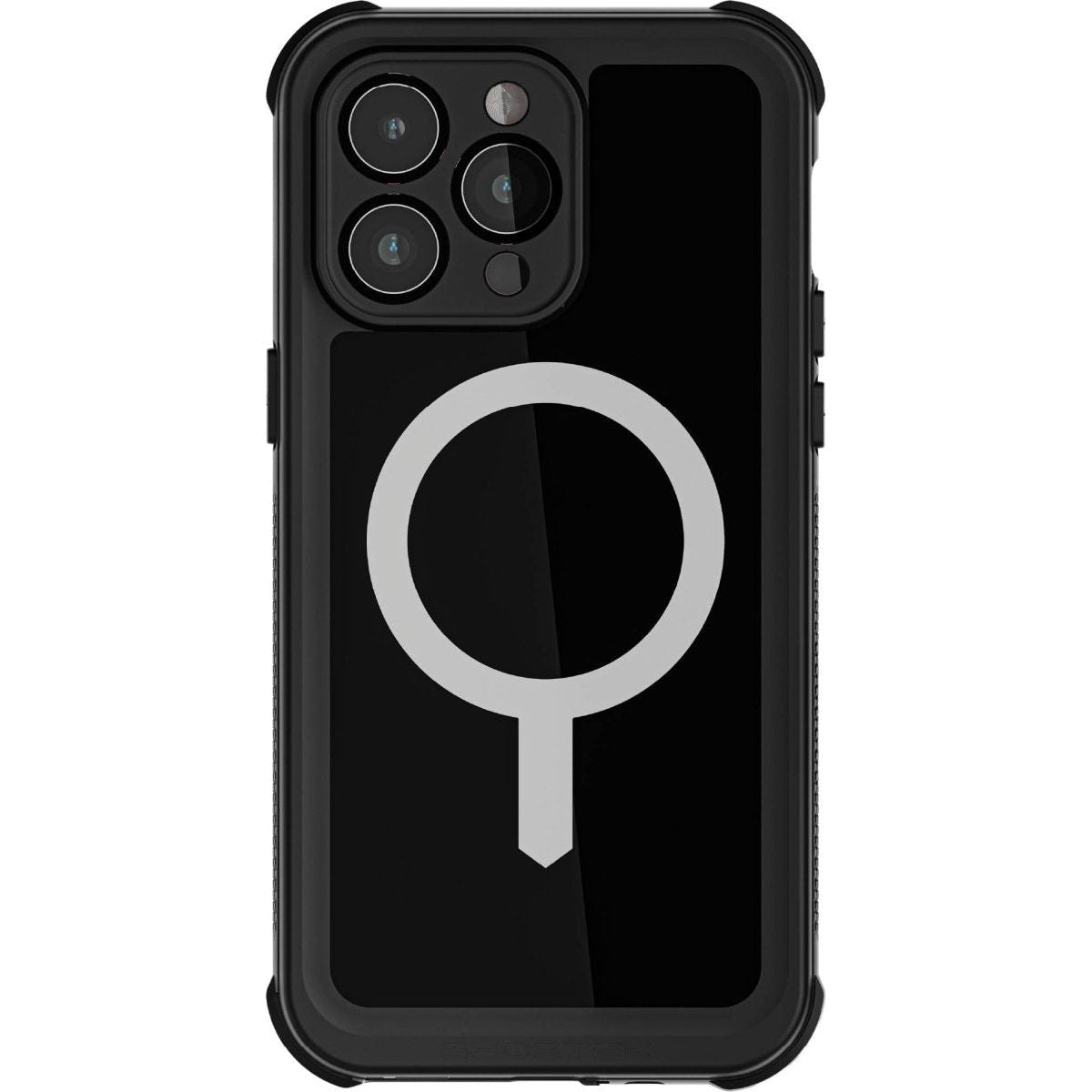 Ghostek Nautical Waterproof Magsafe Case + Belt Swivel Holster Apple Iphone 15 Pro Max Black - 123TelecomShop