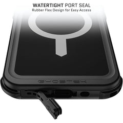 Ghostek Nautical Waterproof Magsafe Case + Belt Swivel Holster Apple Iphone 15 Pro Max Black - 123TelecomShop