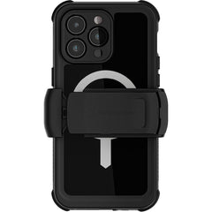 Ghostek Nautical Waterproof Magsafe Case + Belt Swivel Holster Apple Iphone 15 Pro Max Black - 123TelecomShop