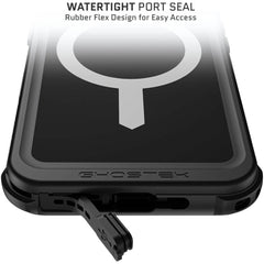 Ghostek Nautical Waterproof Magsafe Case + Belt Swivel Holster Apple Iphone 16 Black - 123TelecomShop