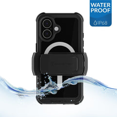 Ghostek Nautical Waterproof Magsafe Case + Belt Swivel Holster Apple Iphone 16 Black - 123TelecomShop