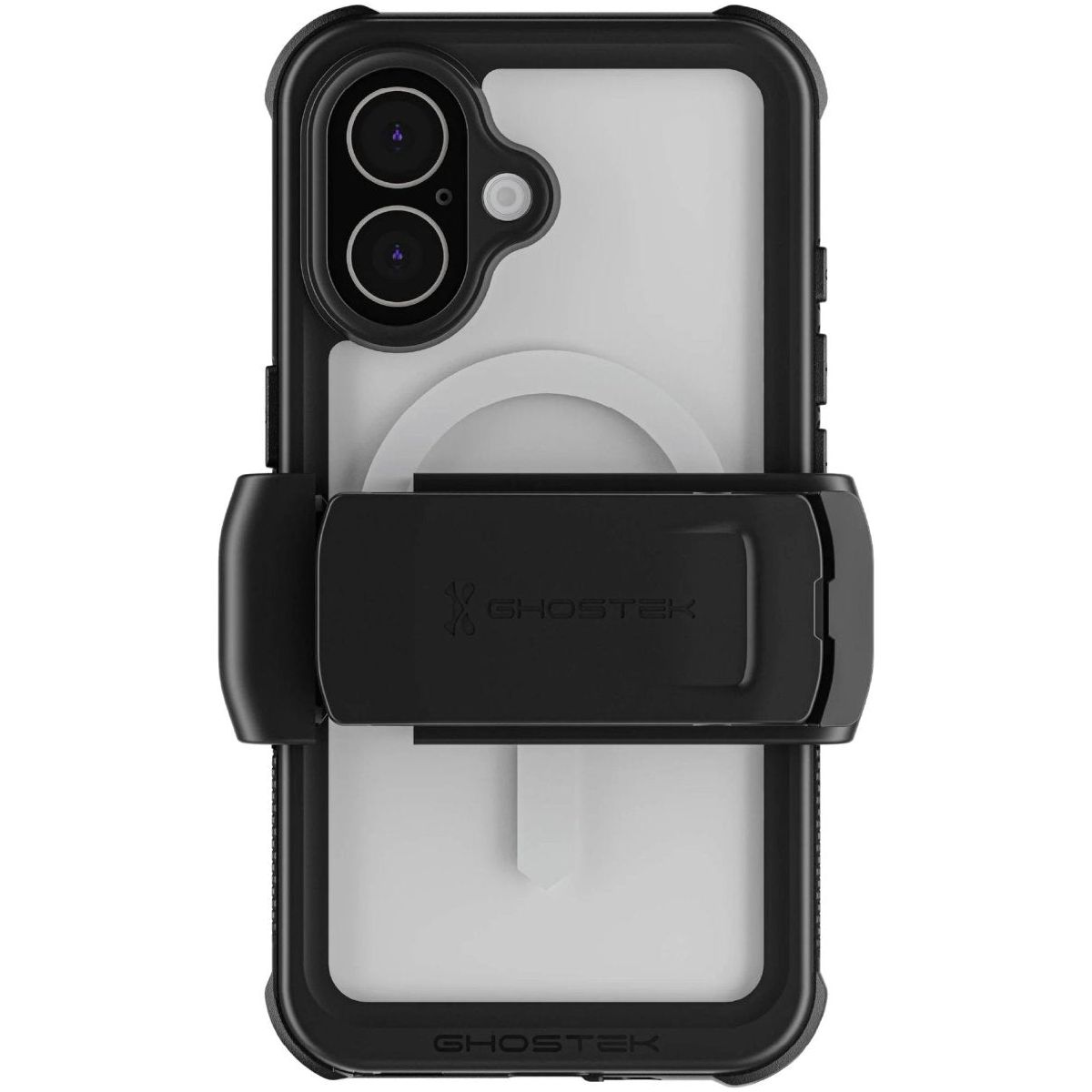 Ghostek Nautical Waterproof Magsafe Case + Belt Swivel Holster Apple Iphone 16 Clear - 123TelecomShop