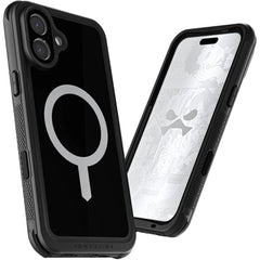 Ghostek Nautical Waterproof Magsafe Case + Belt Swivel Holster Apple Iphone 16 Plus Black - 123TelecomShop