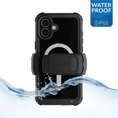 Ghostek Nautical Waterproof Magsafe Case + Belt Swivel Holster Apple Iphone 16 Plus Black - 123TelecomShop