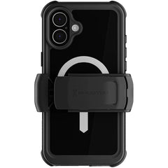Ghostek Nautical Waterproof Magsafe Case + Belt Swivel Holster Apple Iphone 16 Plus Black - 123TelecomShop