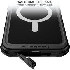 Ghostek Nautical Waterproof Magsafe Case + Belt Swivel Holster Apple Iphone 16 Plus Black - 123TelecomShop