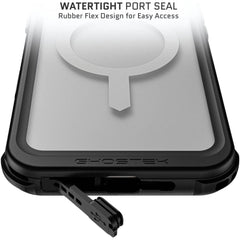 Ghostek Nautical Waterproof Magsafe Case + Belt Swivel Holster Apple Iphone 16 Plus Clear - 123TelecomShop