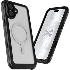 Ghostek Nautical Waterproof Magsafe Case + Belt Swivel Holster Apple Iphone 16 Plus Clear - 123TelecomShop