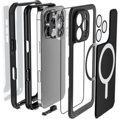 Ghostek Nautical Waterproof Magsafe Case + Belt Swivel Holster Apple Iphone 16 Pro Black - 123TelecomShop