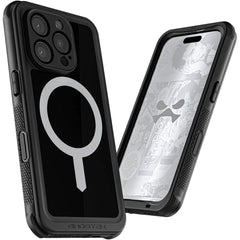 Ghostek Nautical Waterproof Magsafe Case + Belt Swivel Holster Apple Iphone 16 Pro Black - 123TelecomShop