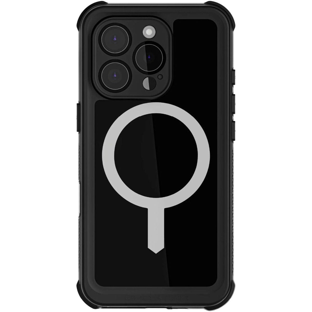 Ghostek Nautical Waterproof Magsafe Case + Belt Swivel Holster Apple Iphone 16 Pro Black - 123TelecomShop