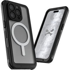 Ghostek Nautical Waterproof Magsafe Case + Belt Swivel Holster Apple Iphone 16 Pro Clear - 123TelecomShop