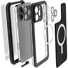 Ghostek Nautical Waterproof Magsafe Case + Belt Swivel Holster Apple Iphone 16 Pro Max Black - 123TelecomShop