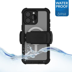 Ghostek Nautical Waterproof Magsafe Case + Belt Swivel Holster Apple Iphone 16 Pro Max Clear - 123TelecomShop