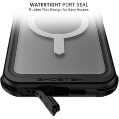 Ghostek Nautical Waterproof Magsafe Case + Belt Swivel Holster Apple Iphone 16 Pro Max Clear - 123TelecomShop