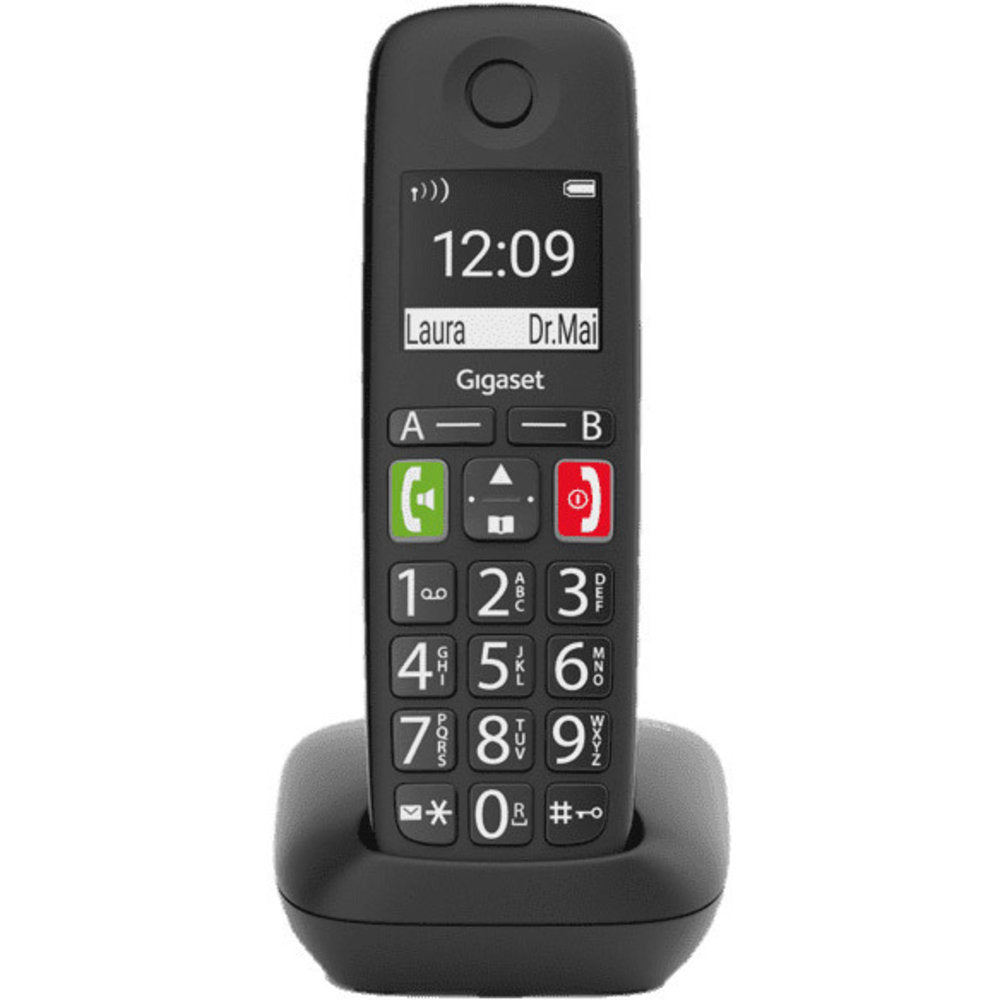Gigaset Duo E290R - Huistelefoon met grote knoppen - Zwart - 123TelecomShop