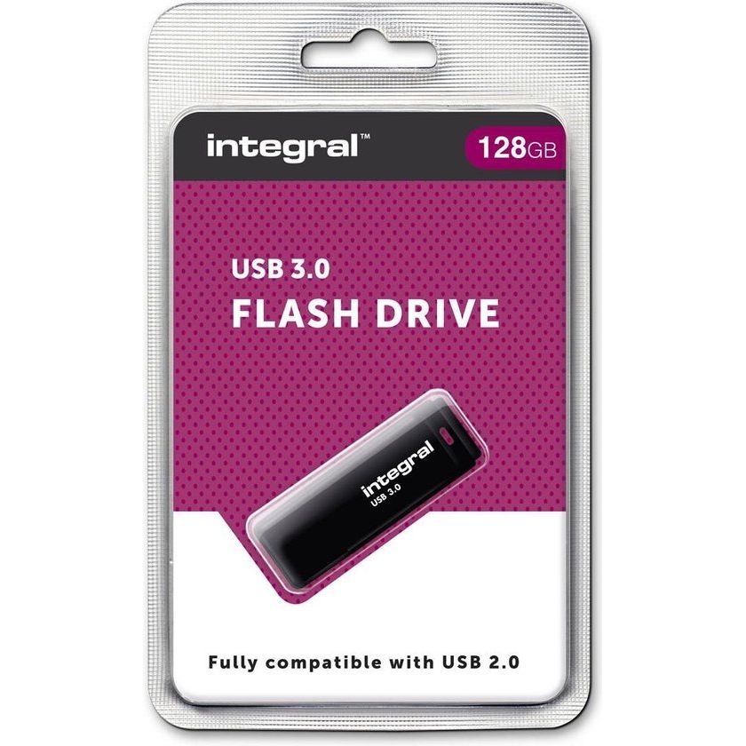 Integral Black USB 3.0 Superspeed 128GB - 123TelecomShop