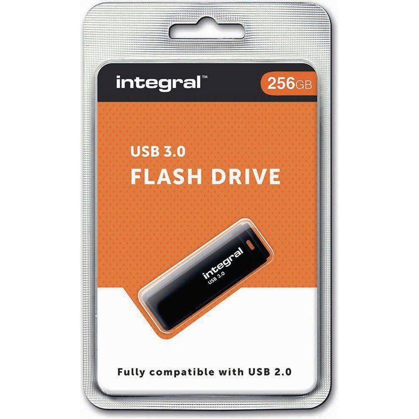 Integral Black USB 3.0 Superspeed 256GB - 123TelecomShop