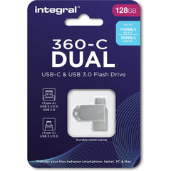 Integral USB 3.0 USB - 360 - C Dual 128GB - 123TelecomShop