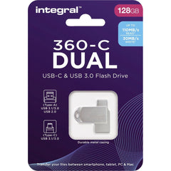 Integral USB 3.0 USB - 360 - C Dual 128GB - 123TelecomShop