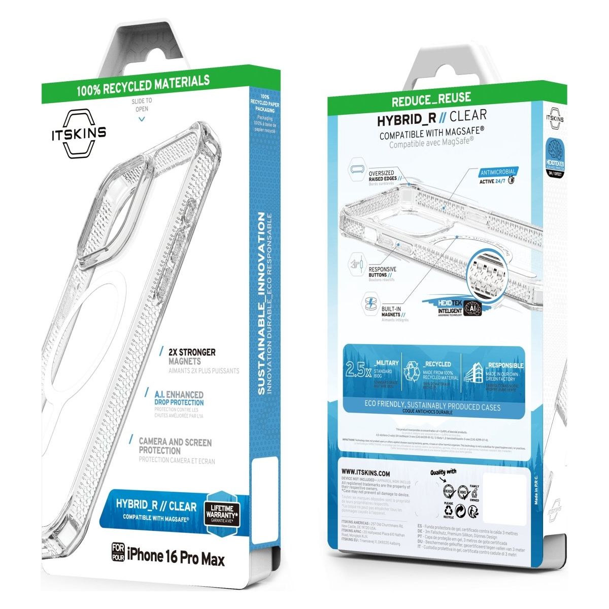 Itskins Level 2 Hybridmagclear_R For Apple Iphone 16 Pro Max Transparent - 123TelecomShop