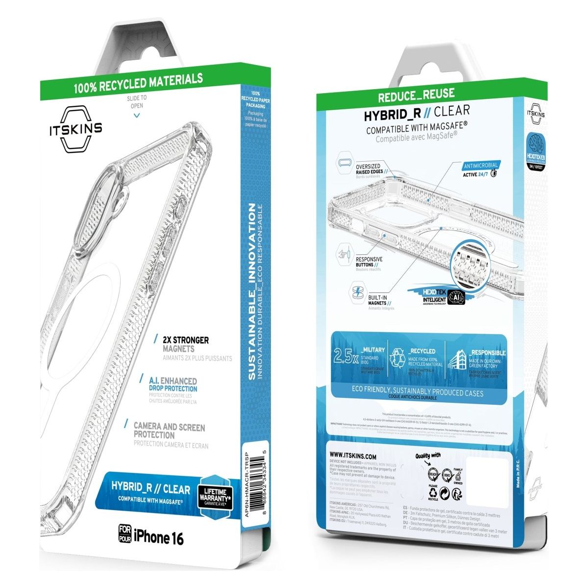 Itskins Level 2 Hybridmagclear_R For Apple Iphone 16 Transparent - 123TelecomShop