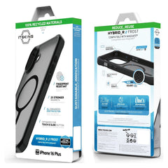 Itskins Level 2 Hybridmagfrost_R For Apple Iphone 16 Plus Black - 123TelecomShop