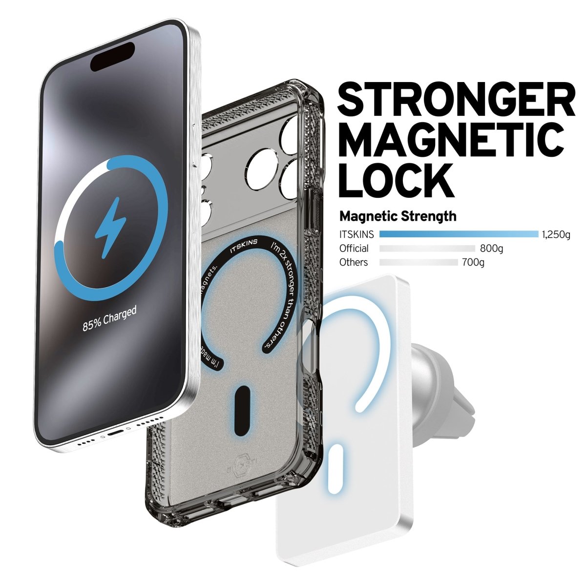 Itskins Level 2 Hybridmagfrost_R For Apple Iphone 17 Pro Black - 123TelecomShop