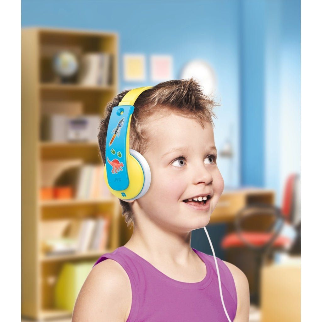 Jvc Ha - Kd7 - Yne Jvc Kids Tinyphones Headphone Yellow/Blue - 123TelecomShop