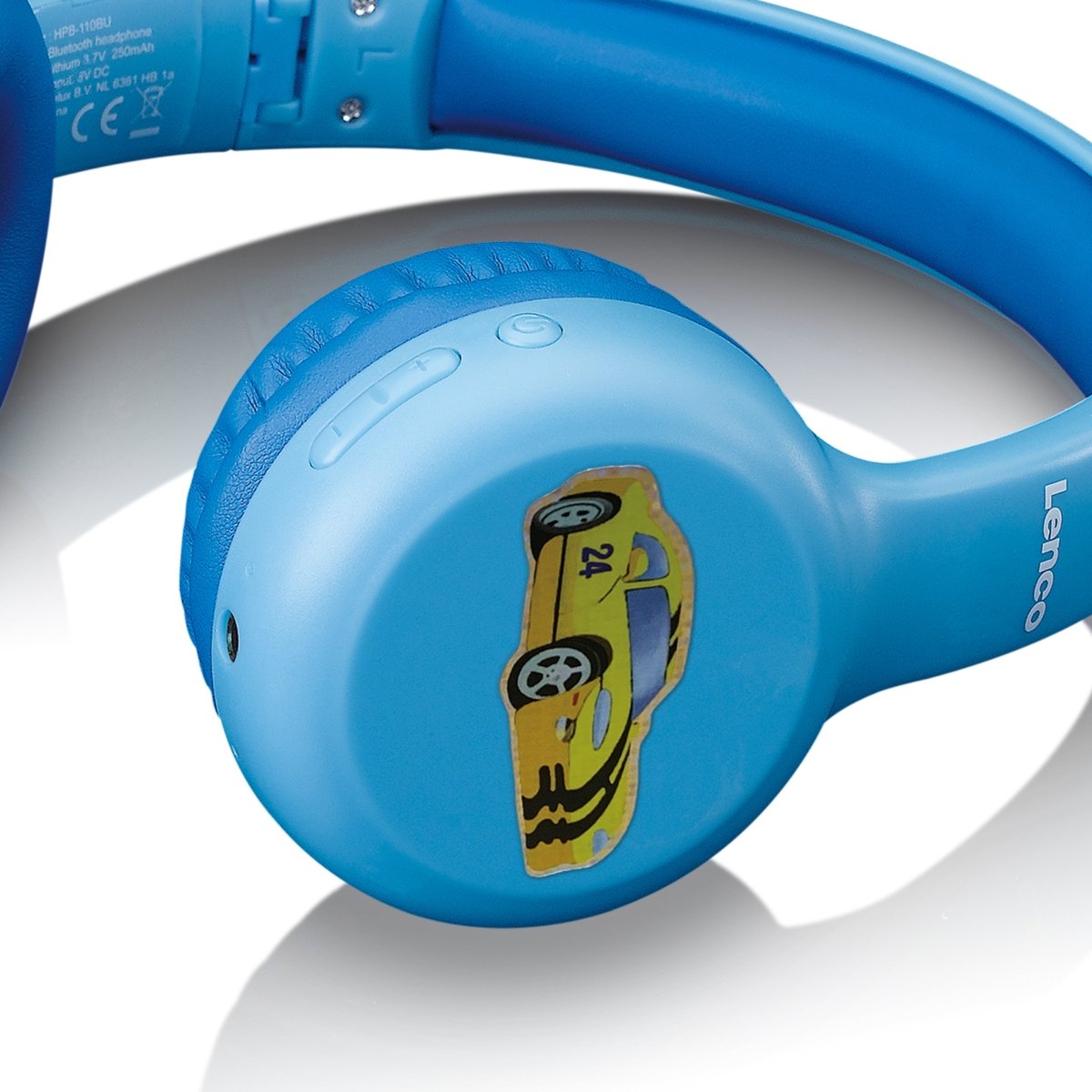 Lenco Hpb - 110Bu Lenco On - Ear Stereo Bluetooth Headset For Kids Blue - 123TelecomShop